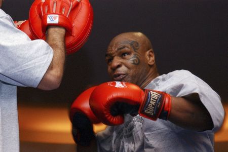 Mike Tyson caught on camera while training.